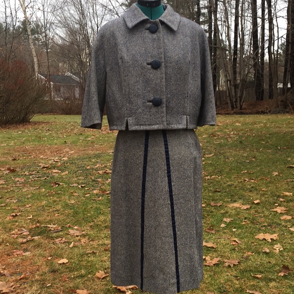 Vintage Dresses & Skirts - ❤️Vtg 60s Wool Tweed Suit MYRON LOUIS of Boston